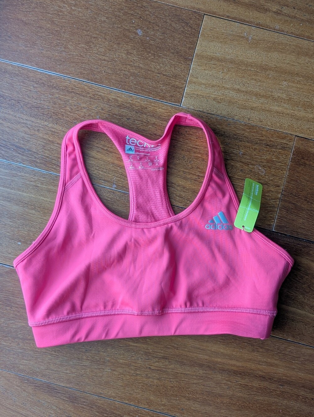 NWT Adidas Techfit Climacool Workout Pink Sports Bra SIZE SMALL